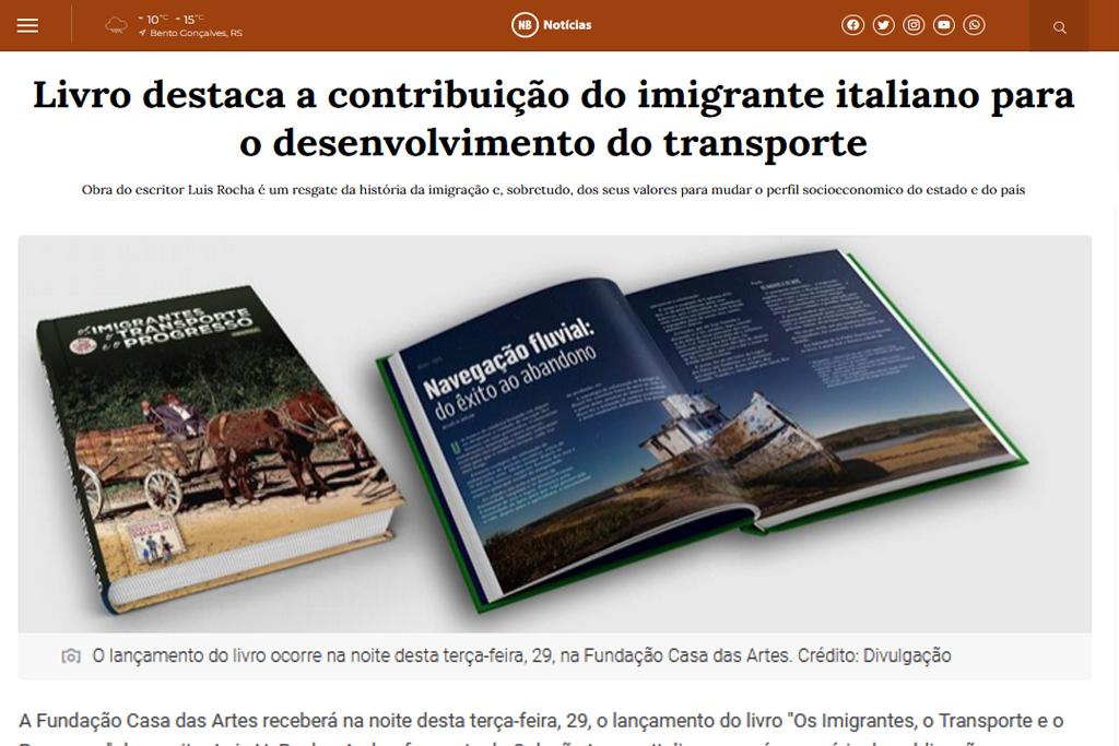 Notícias de Bento – Publicação de 29 de agosto de 2023